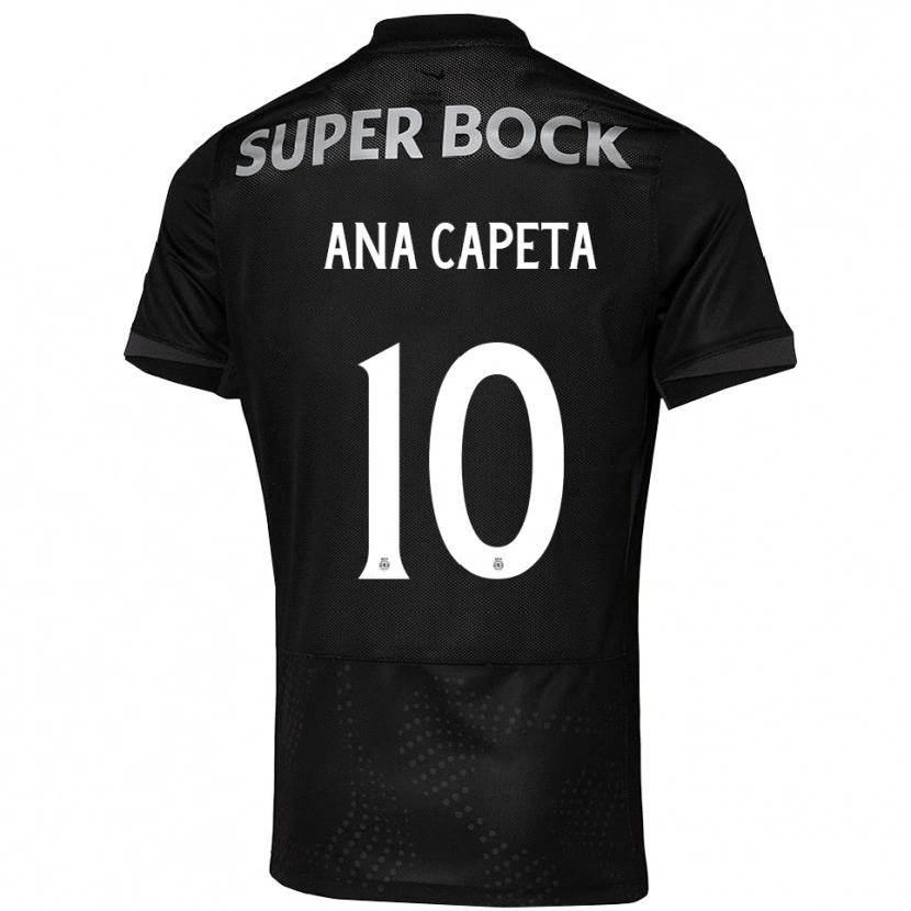 Danxen Barn Ana Capeta #10 Svart Vit Bortatröja Matchtröjor 2025/26 Tröjor T-Tröja