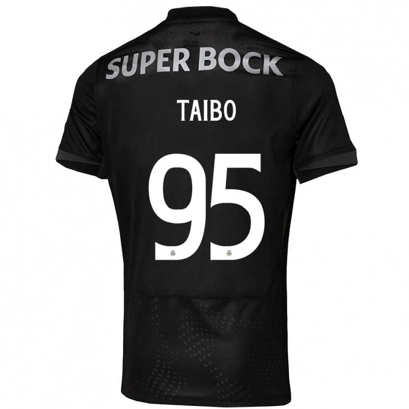 Danxen Barn Lucas Taibo #95 Svart Vit Bortatröja Matchtröjor 2025/26 Tröjor T-Tröja
