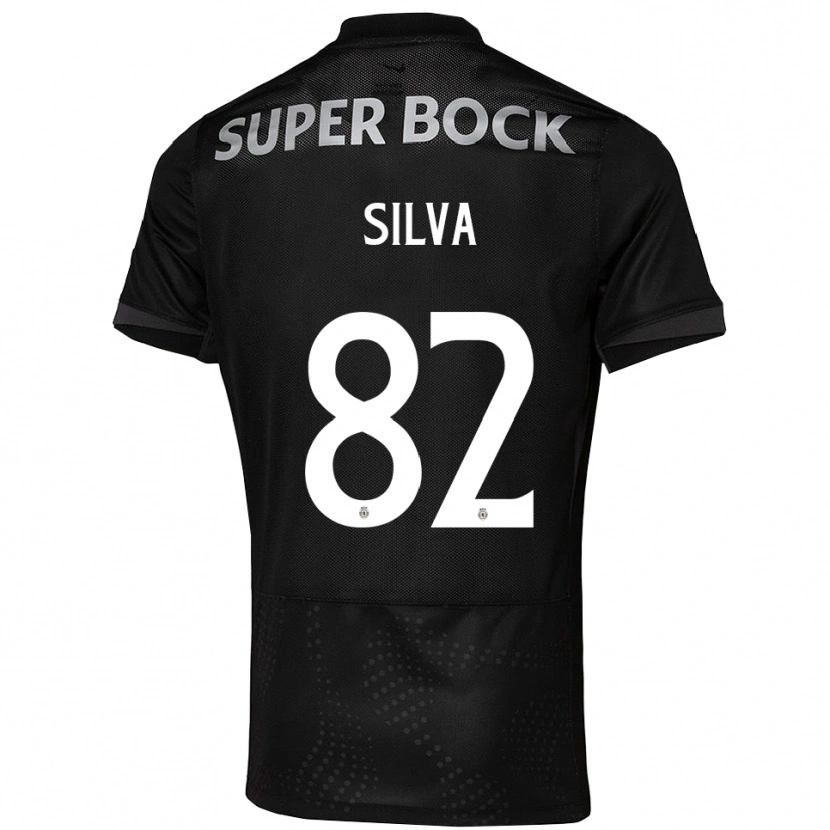 Danxen Barn Gabriel Silva #82 Svart Vit Bortatröja Matchtröjor 2025/26 Tröjor T-Tröja