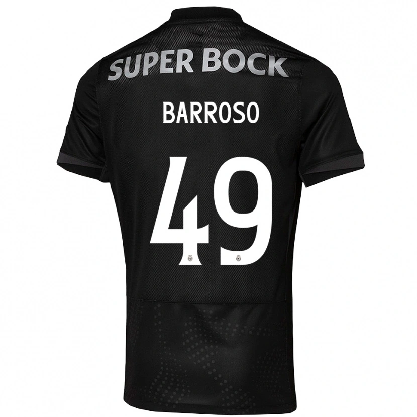 Danxen Barn Leonardo Barroso #49 Svart Vit Bortatröja Matchtröjor 2025/26 Tröjor T-Tröja
