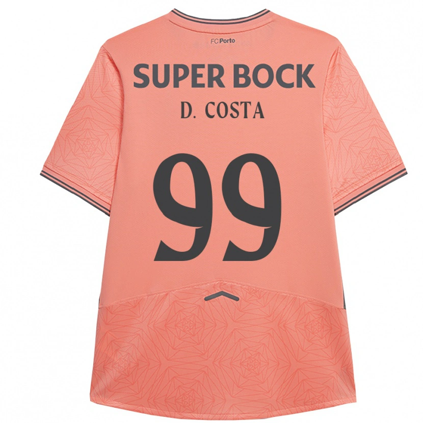 Danxen Barn Diogo Costa #99 Rosa Marinblå Bortatröja Matchtröjor 2025/26 Tröjor T-Tröja
