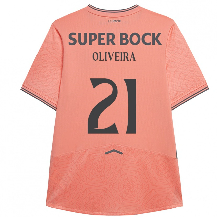 Danxen Barn Gonçalo Oliveira #21 Rosa Marinblå Bortatröja Matchtröjor 2025/26 Tröjor T-Tröja