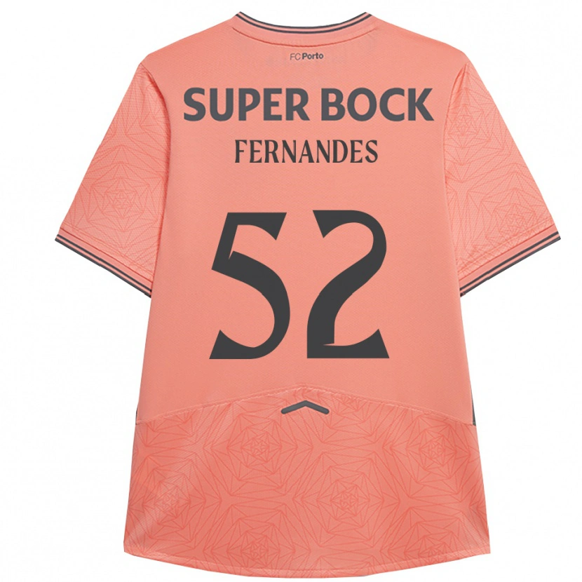 Danxen Barn Martim Fernandes #52 Rosa Marinblå Bortatröja Matchtröjor 2025/26 Tröjor T-Tröja