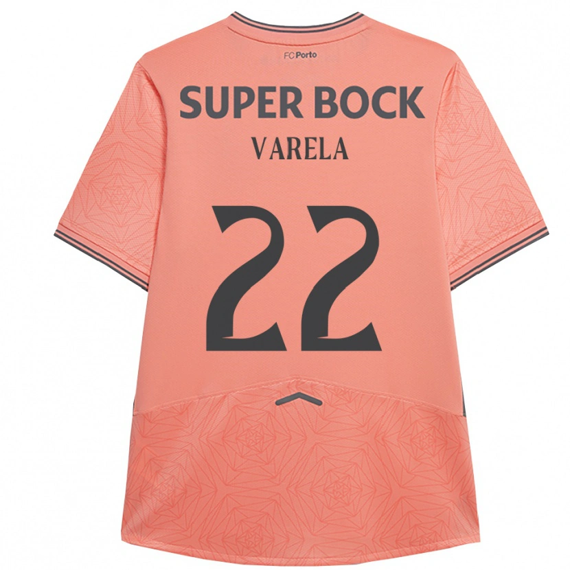 Danxen Barn Alan Varela #22 Rosa Marinblå Bortatröja Matchtröjor 2025/26 Tröjor T-Tröja