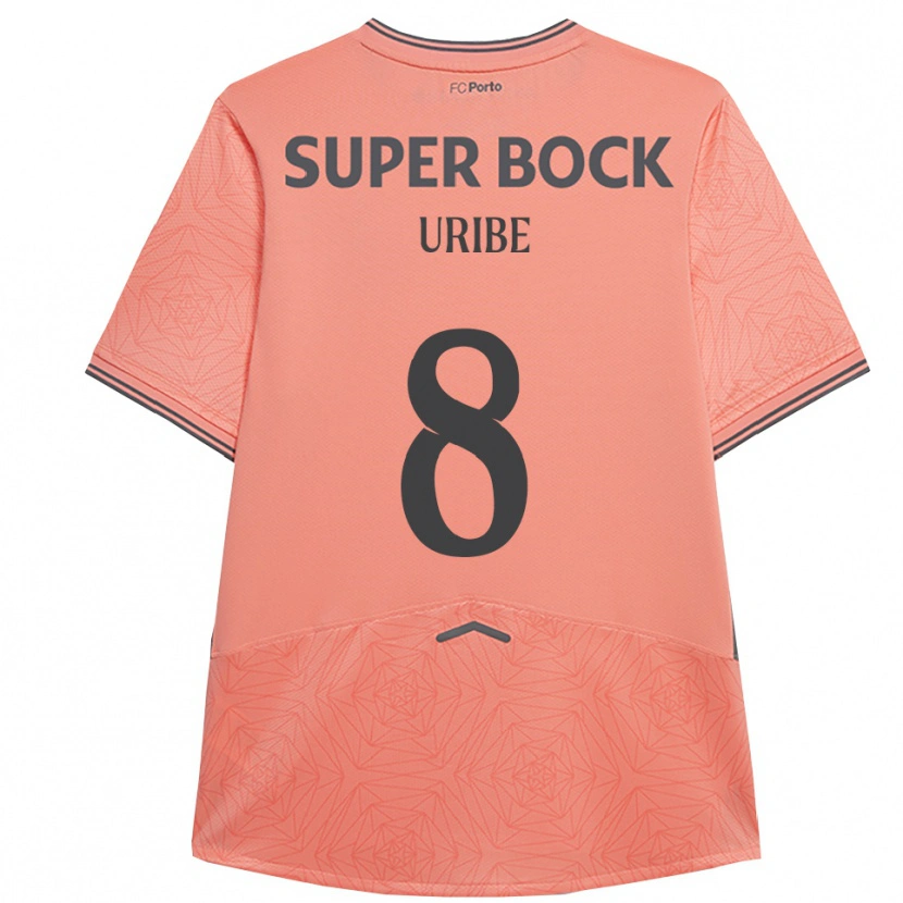 Danxen Barn Mateus Uribe #8 Rosa Marinblå Bortatröja Matchtröjor 2025/26 Tröjor T-Tröja