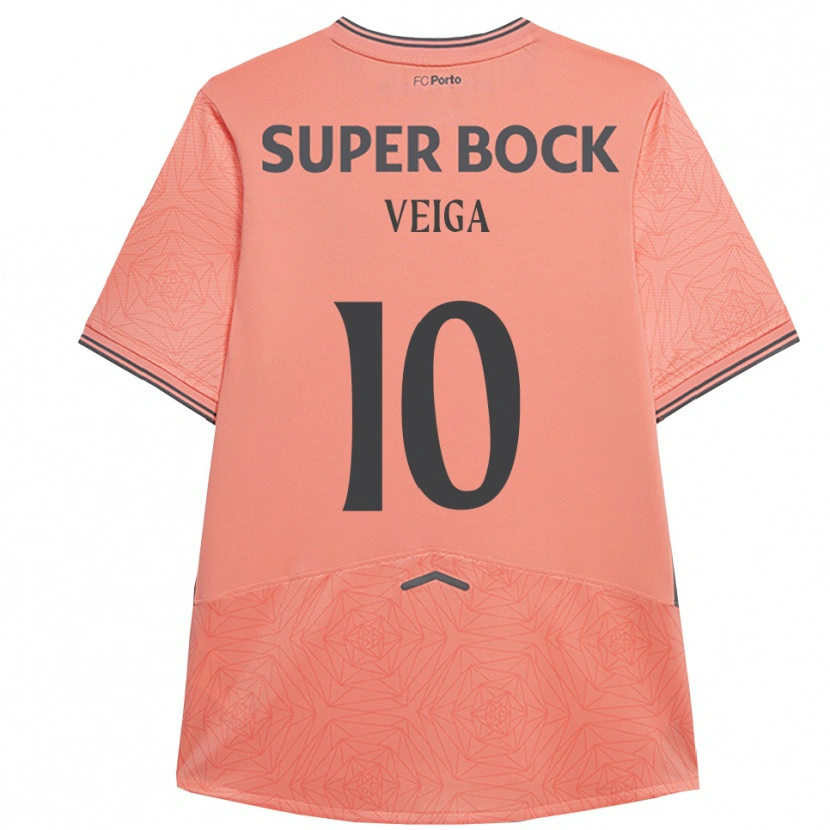 Danxen Barn Gabri Veiga #10 Rosa Marinblå Bortatröja Matchtröjor 2025/26 Tröjor T-Tröja