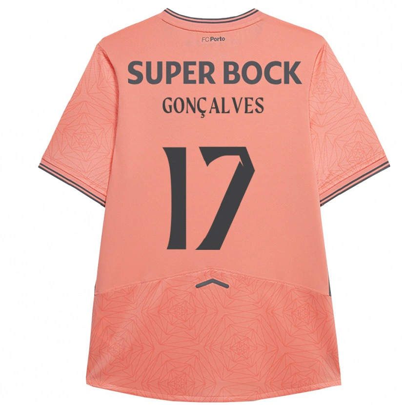 Danxen Barn Rodrigo Gonçalves #17 Rosa Marinblå Bortatröja Matchtröjor 2025/26 Tröjor T-Tröja