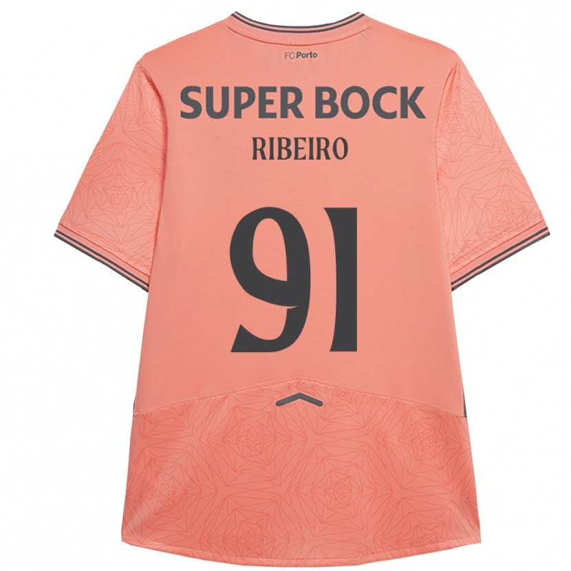 Danxen Barn Gonçalo Ribeiro #91 Rosa Marinblå Bortatröja Matchtröjor 2025/26 Tröjor T-Tröja