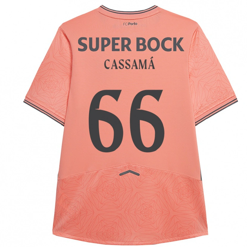 Danxen Barn Adramane Cassamá #66 Rosa Marinblå Bortatröja Matchtröjor 2025/26 Tröjor T-Tröja