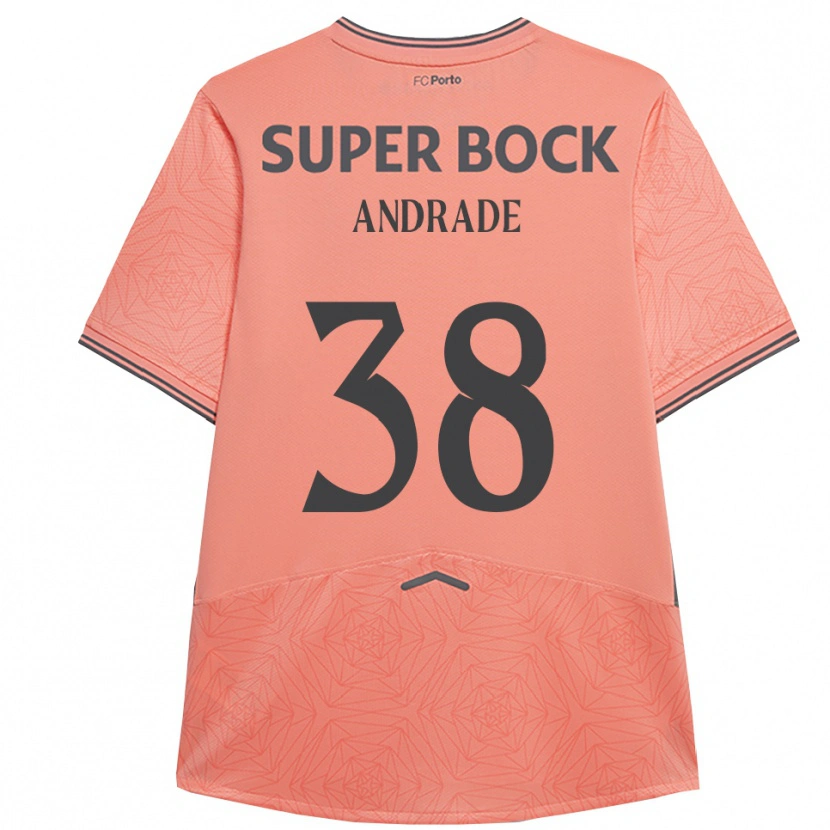 Danxen Barn Fernando Andrade #38 Rosa Marinblå Bortatröja Matchtröjor 2025/26 Tröjor T-Tröja