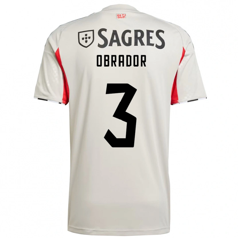 Danxen Barn Rafa Obrador #3 Benvit Röd Bortatröja Matchtröjor 2025/26 Tröjor T-Tröja