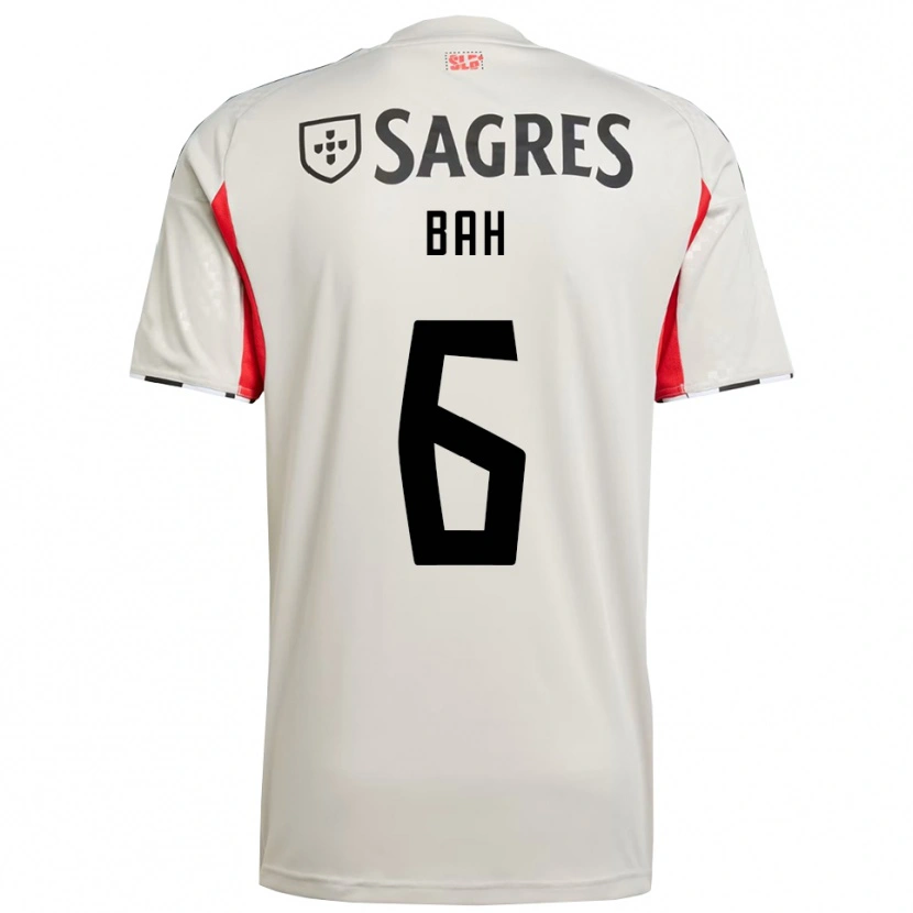 Danxen Barn Alexander Bah #6 Benvit Röd Bortatröja Matchtröjor 2025/26 Tröjor T-Tröja