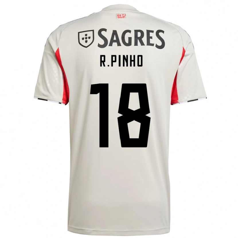 Danxen Barn Rodrigo Pinho #18 Benvit Röd Bortatröja Matchtröjor 2025/26 Tröjor T-Tröja