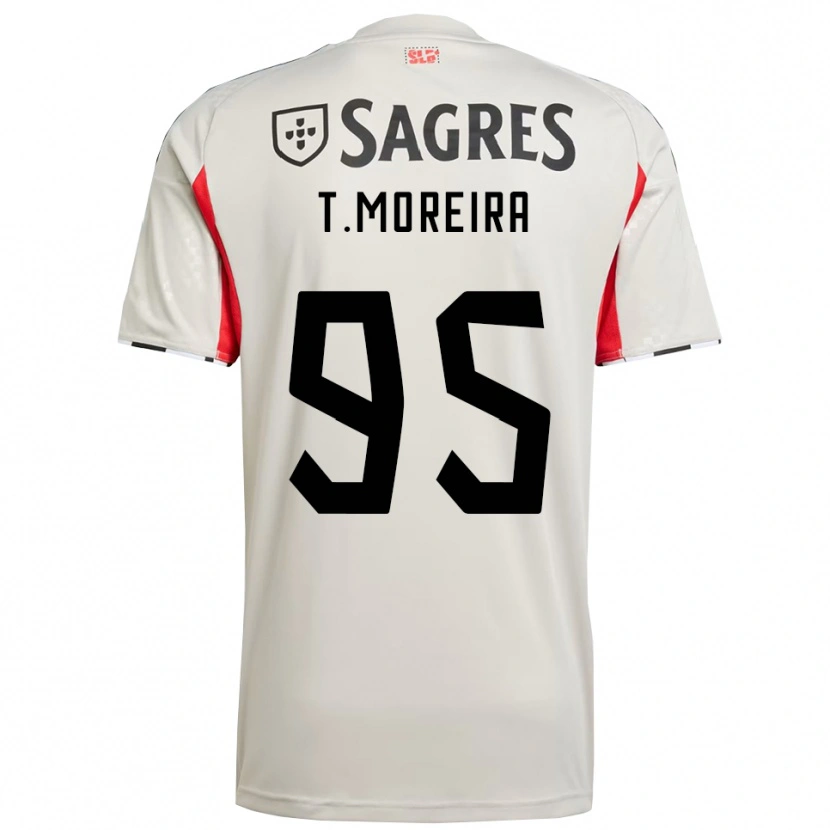 Danxen Barn Tomás Moreira #95 Benvit Röd Bortatröja Matchtröjor 2025/26 Tröjor T-Tröja