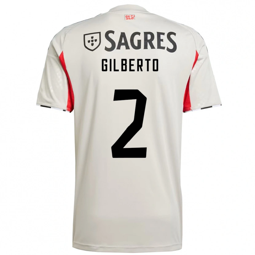 Danxen Barn Gilberto #2 Benvit Röd Bortatröja Matchtröjor 2025/26 Tröjor T-Tröja