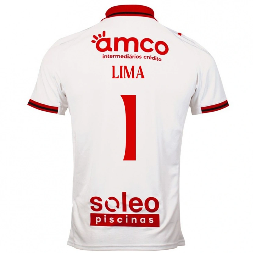 Danxen Barn Aline Lima #1 Vit Röd Bortatröja Matchtröjor 2025/26 Tröjor T-Tröja
