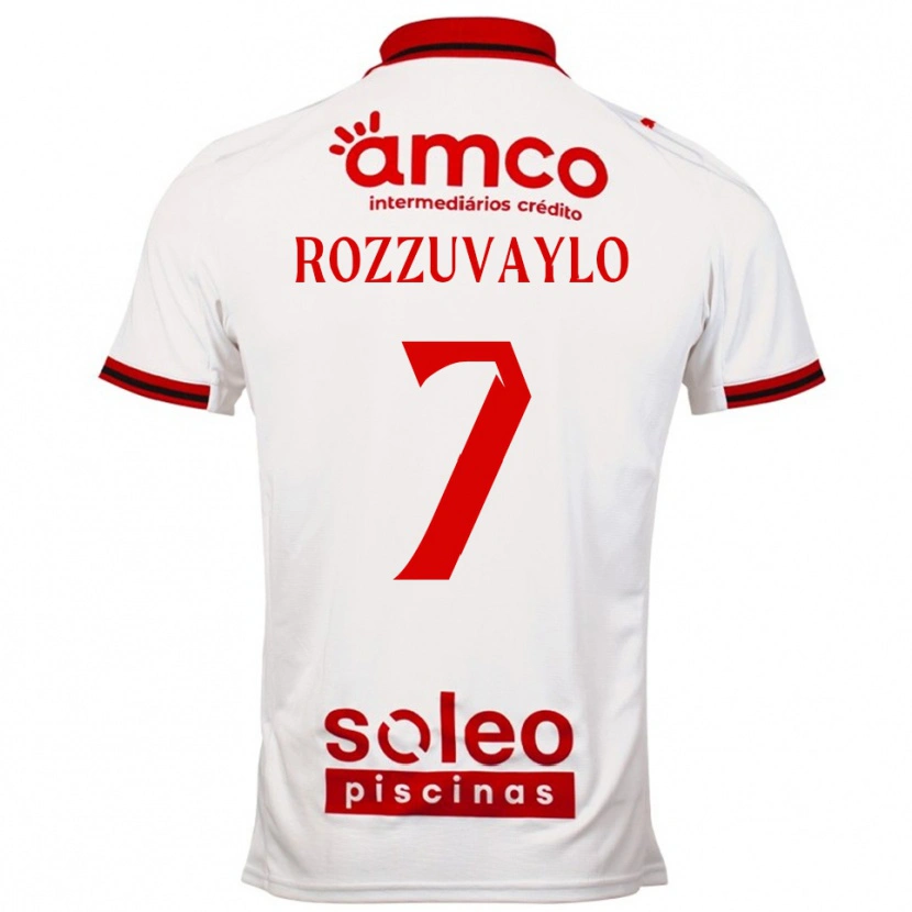 Danxen Barn Dani Rozzuvaylo #7 Vit Röd Bortatröja Matchtröjor 2025/26 Tröjor T-Tröja