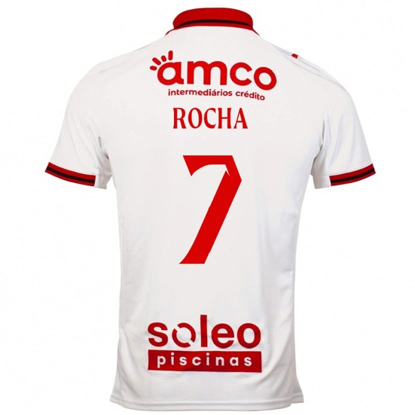 Danxen Barn Carolina Rocha #7 Vit Röd Bortatröja Matchtröjor 2025/26 Tröjor T-Tröja