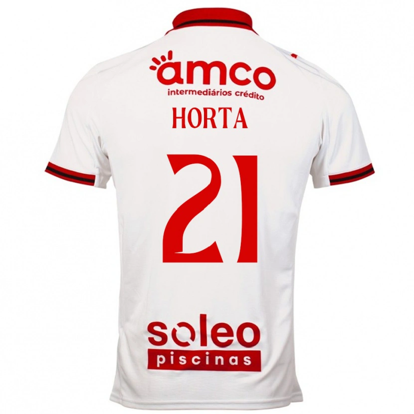 Danxen Barn Ricardo Horta #21 Vit Röd Bortatröja Matchtröjor 2025/26 Tröjor T-Tröja