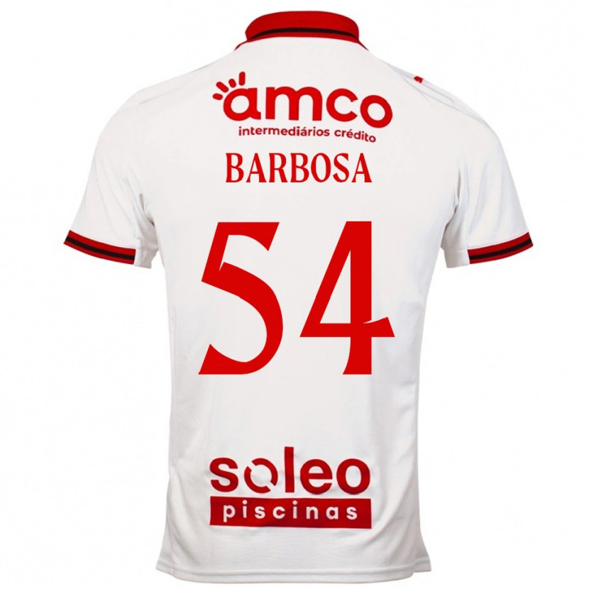 Danxen Barn Gui Barbosa #54 Vit Röd Bortatröja Matchtröjor 2025/26 Tröjor T-Tröja