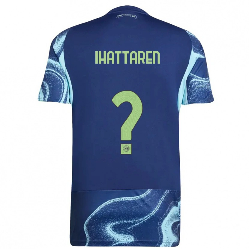 Danxen Barn Mohamed Ihattaren #0 Marinblå Himmelsblå Bortatröja Matchtröjor 2025/26 Tröjor T-Tröja