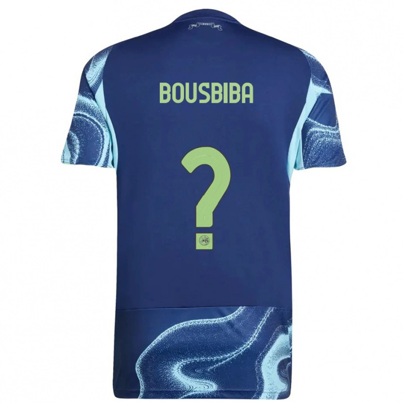 Danxen Barn Daoud Bousbiba #0 Marinblå Himmelsblå Bortatröja Matchtröjor 2025/26 Tröjor T-Tröja