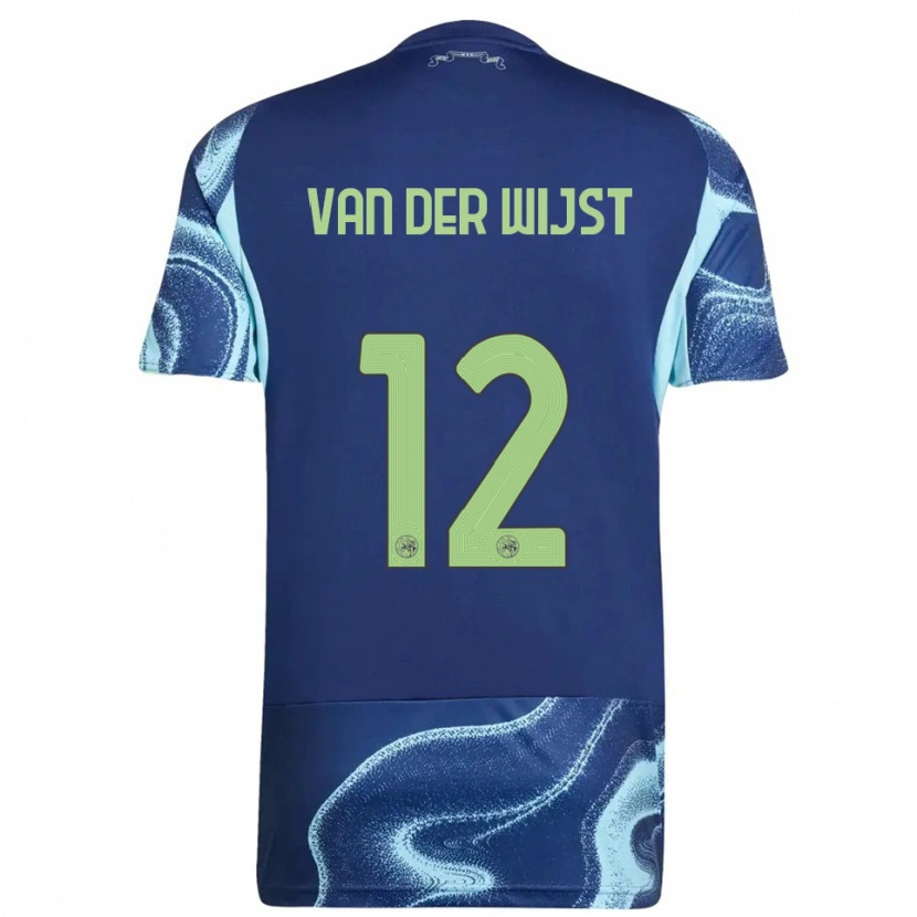 Danxen Barn Giovanni Van Der Wijst #12 Marinblå Himmelsblå Bortatröja Matchtröjor 2025/26 Tröjor T-Tröja