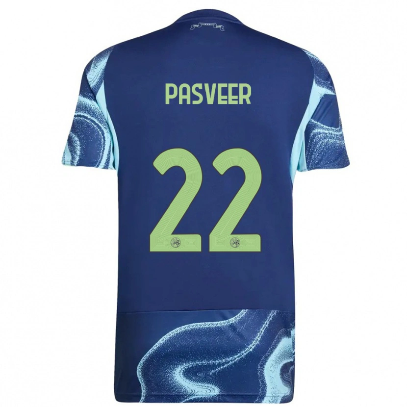 Danxen Barn Remko Pasveer #22 Marinblå Himmelsblå Bortatröja Matchtröjor 2025/26 Tröjor T-Tröja