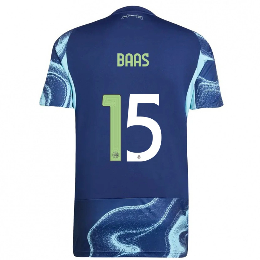Danxen Barn Youri Baas #15 Marinblå Himmelsblå Bortatröja Matchtröjor 2025/26 Tröjor T-Tröja