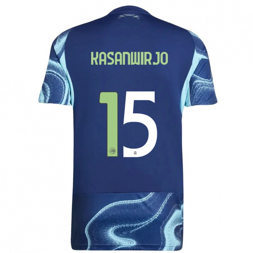 Danxen Barn Kennynho Kasanwirjo #15 Marinblå Himmelsblå Bortatröja Matchtröjor 2025/26 Tröjor T-Tröja