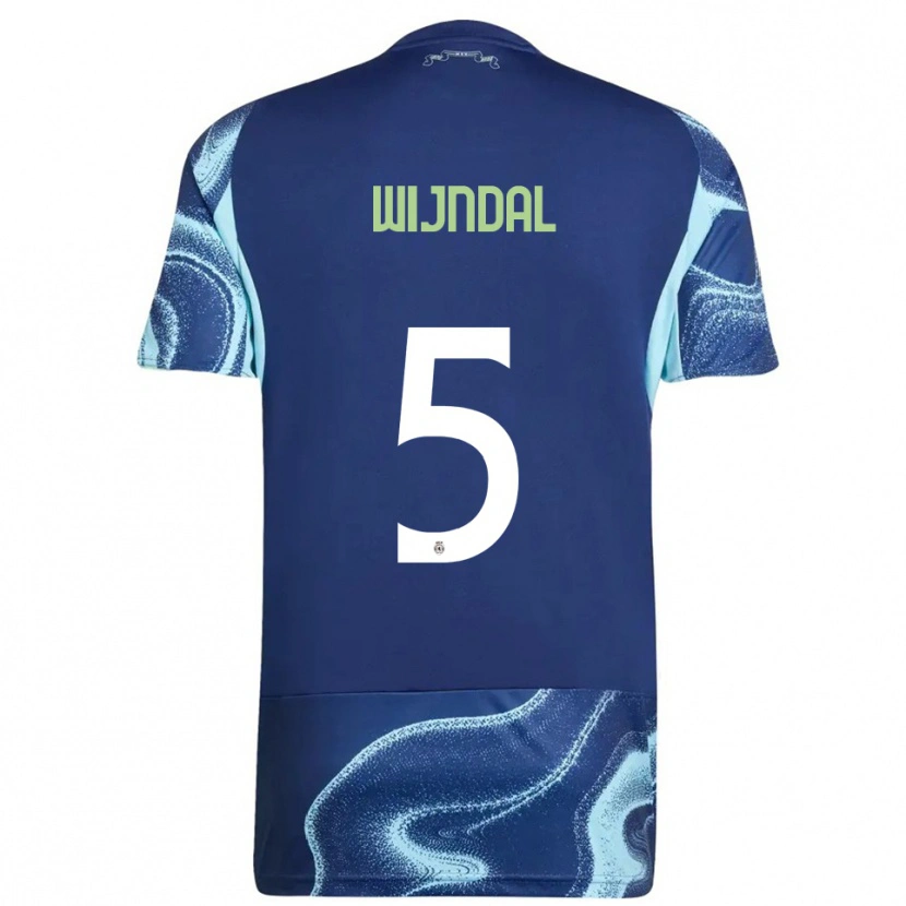 Danxen Barn Owen Wijndal #5 Marinblå Himmelsblå Bortatröja Matchtröjor 2025/26 Tröjor T-Tröja