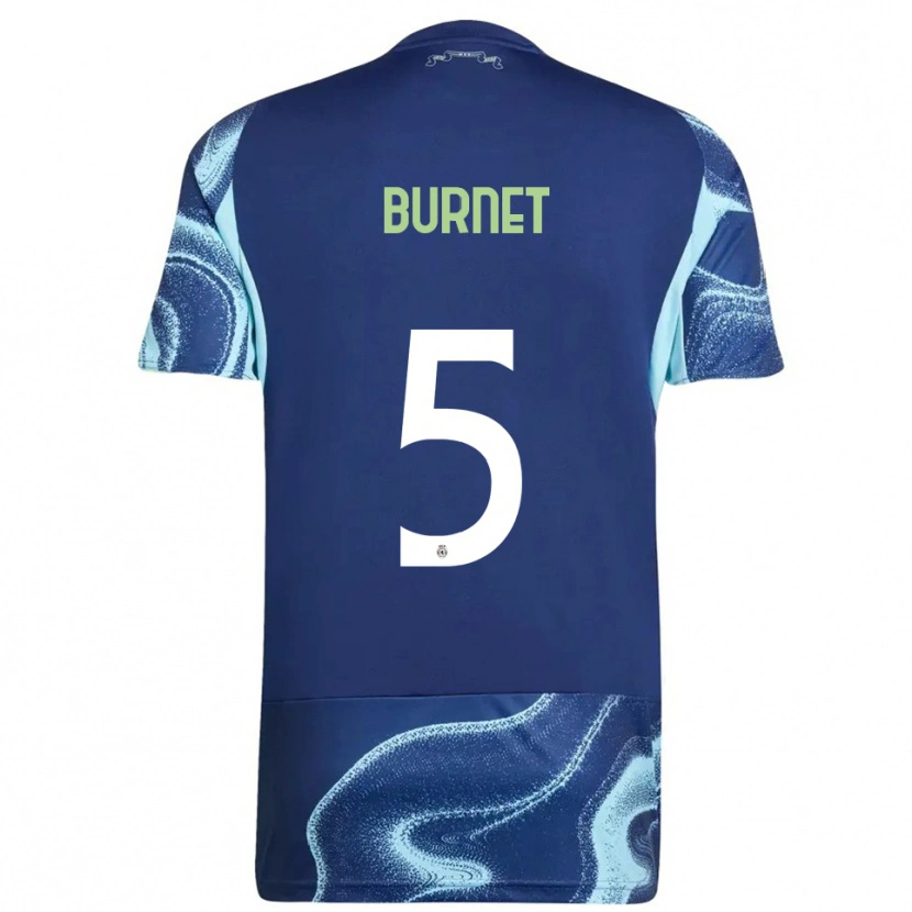 Danxen Barn Lorenzo Burnet #5 Marinblå Himmelsblå Bortatröja Matchtröjor 2025/26 Tröjor T-Tröja