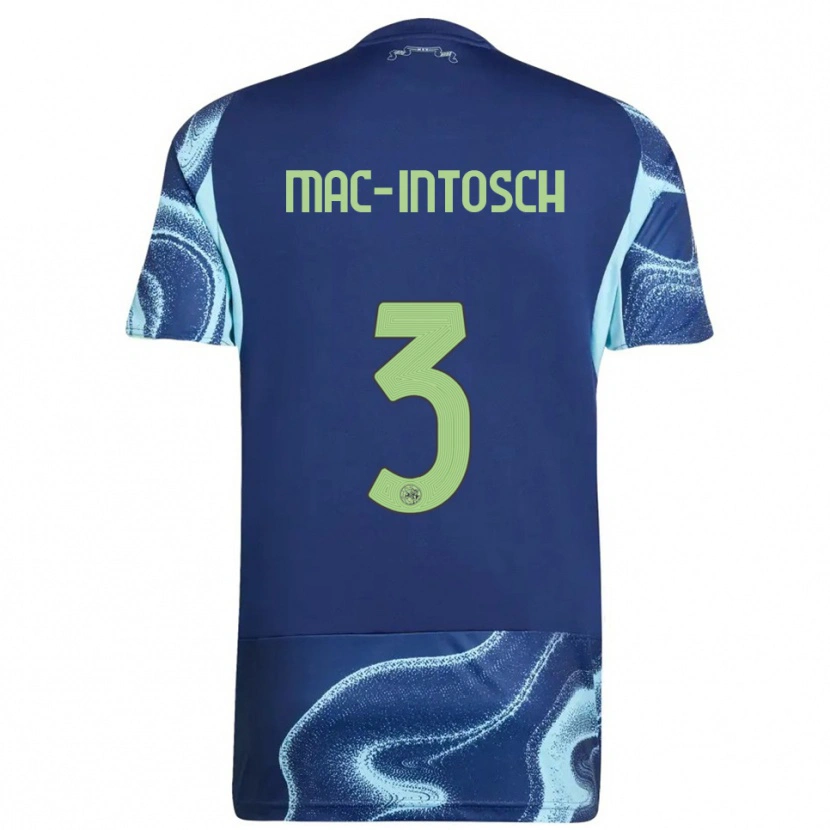 Danxen Barn Calvin Mac-Intosch #3 Marinblå Himmelsblå Bortatröja Matchtröjor 2025/26 Tröjor T-Tröja