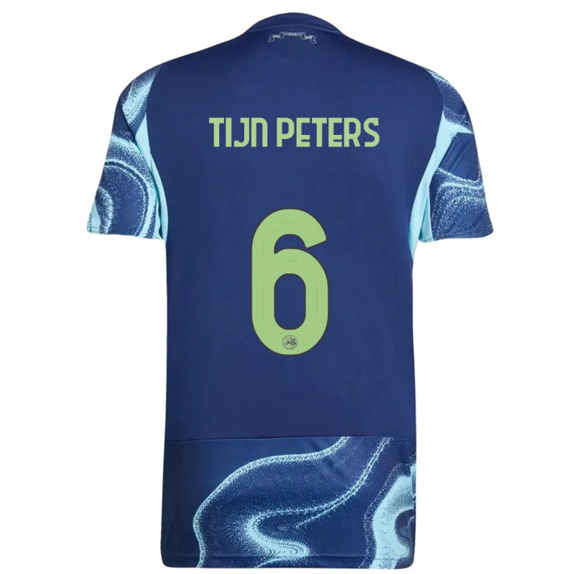 Danxen Barn Tijn Peters #6 Marinblå Himmelsblå Bortatröja Matchtröjor 2025/26 Tröjor T-Tröja