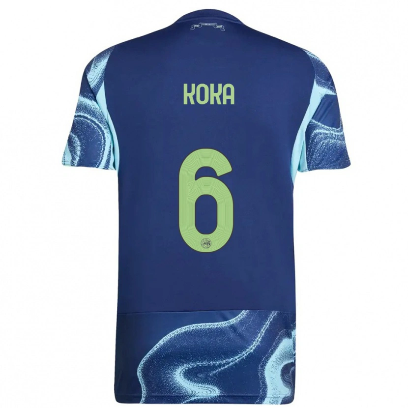 Danxen Barn Nnamdi Koka #6 Marinblå Himmelsblå Bortatröja Matchtröjor 2025/26 Tröjor T-Tröja