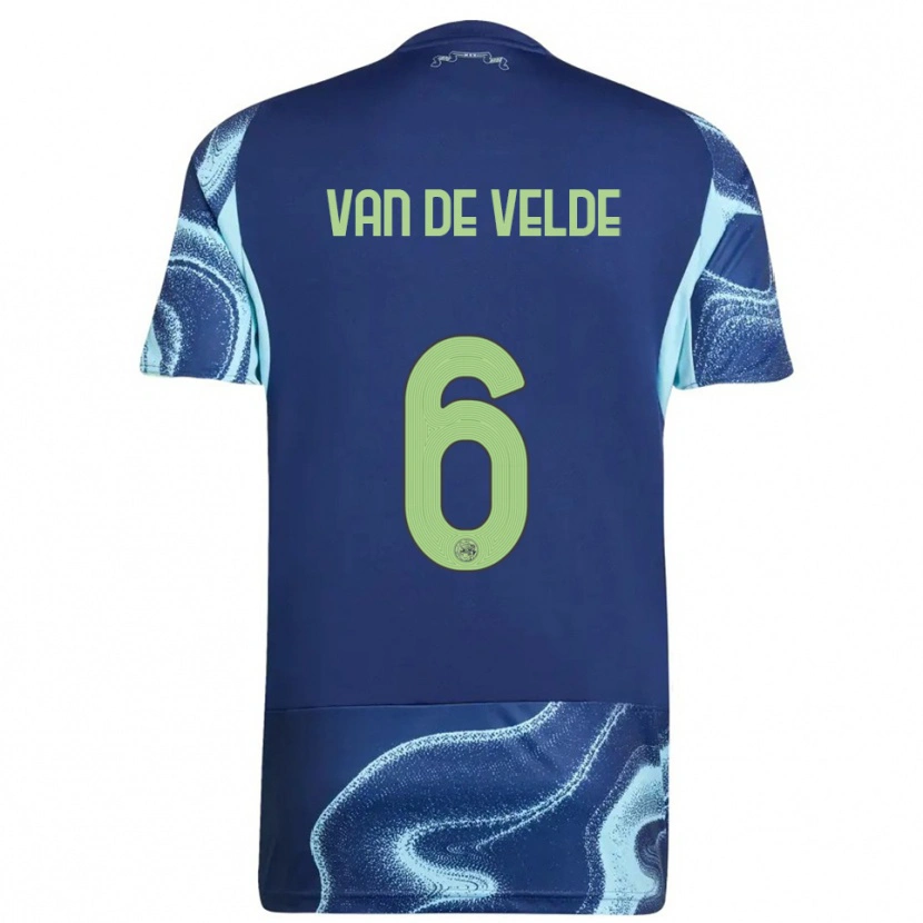Danxen Barn Jonna Van De Velde #6 Marinblå Himmelsblå Bortatröja Matchtröjor 2025/26 Tröjor T-Tröja