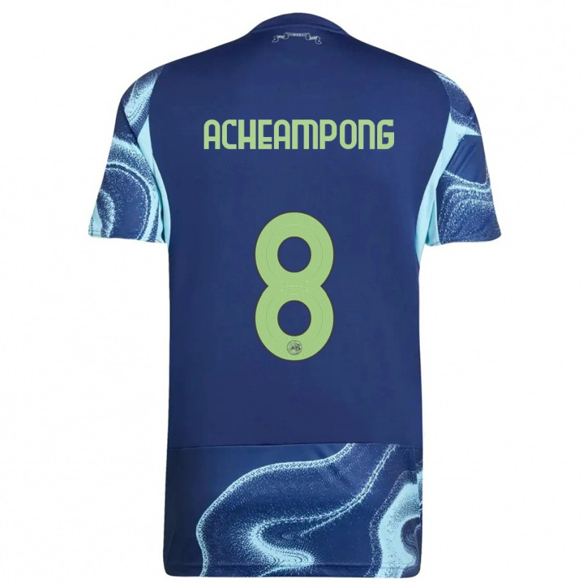 Danxen Barn Levi Acheampong #8 Marinblå Himmelsblå Bortatröja Matchtröjor 2025/26 Tröjor T-Tröja