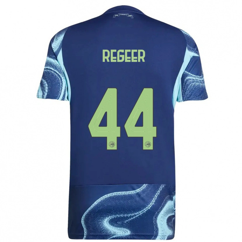 Danxen Barn Youri Regeer #44 Marinblå Himmelsblå Bortatröja Matchtröjor 2025/26 Tröjor T-Tröja