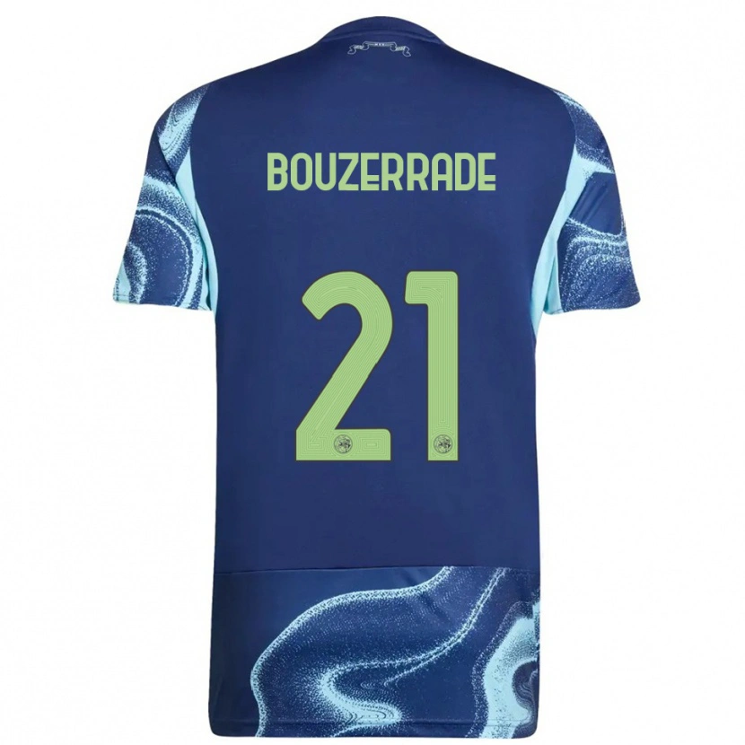 Danxen Barn Zaina Bouzerrade #21 Marinblå Himmelsblå Bortatröja Matchtröjor 2025/26 Tröjor T-Tröja