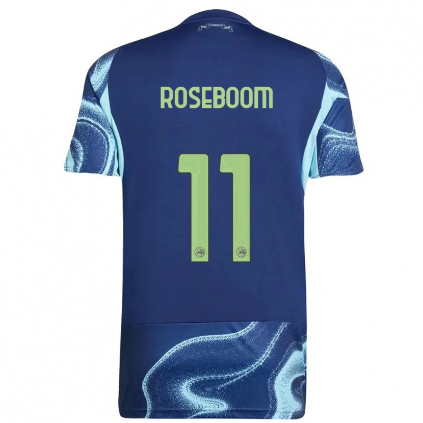Danxen Barn Youri Roseboom #11 Marinblå Himmelsblå Bortatröja Matchtröjor 2025/26 Tröjor T-Tröja