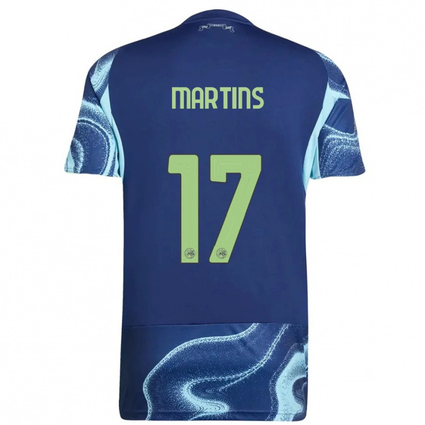 Danxen Barn Lilinho Martins #17 Marinblå Himmelsblå Bortatröja Matchtröjor 2025/26 Tröjor T-Tröja