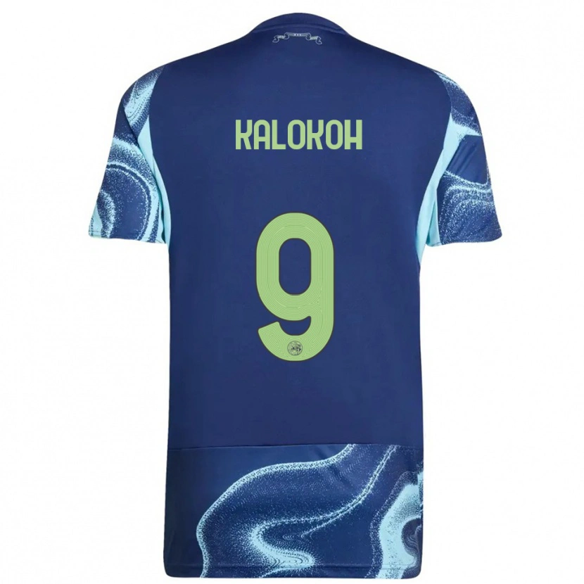 Danxen Barn David Kalokoh #9 Marinblå Himmelsblå Bortatröja Matchtröjor 2025/26 Tröjor T-Tröja