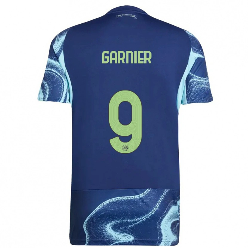 Danxen Barn Roméo Garnier #9 Marinblå Himmelsblå Bortatröja Matchtröjor 2025/26 Tröjor T-Tröja