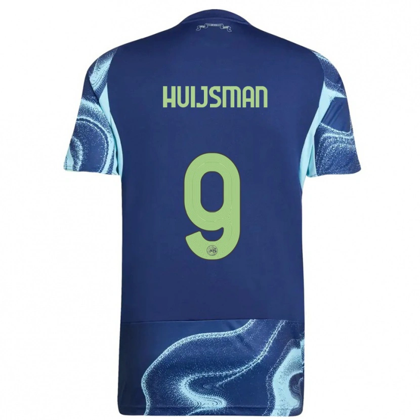 Danxen Barn Mitchi Huijsman #9 Marinblå Himmelsblå Bortatröja Matchtröjor 2025/26 Tröjor T-Tröja