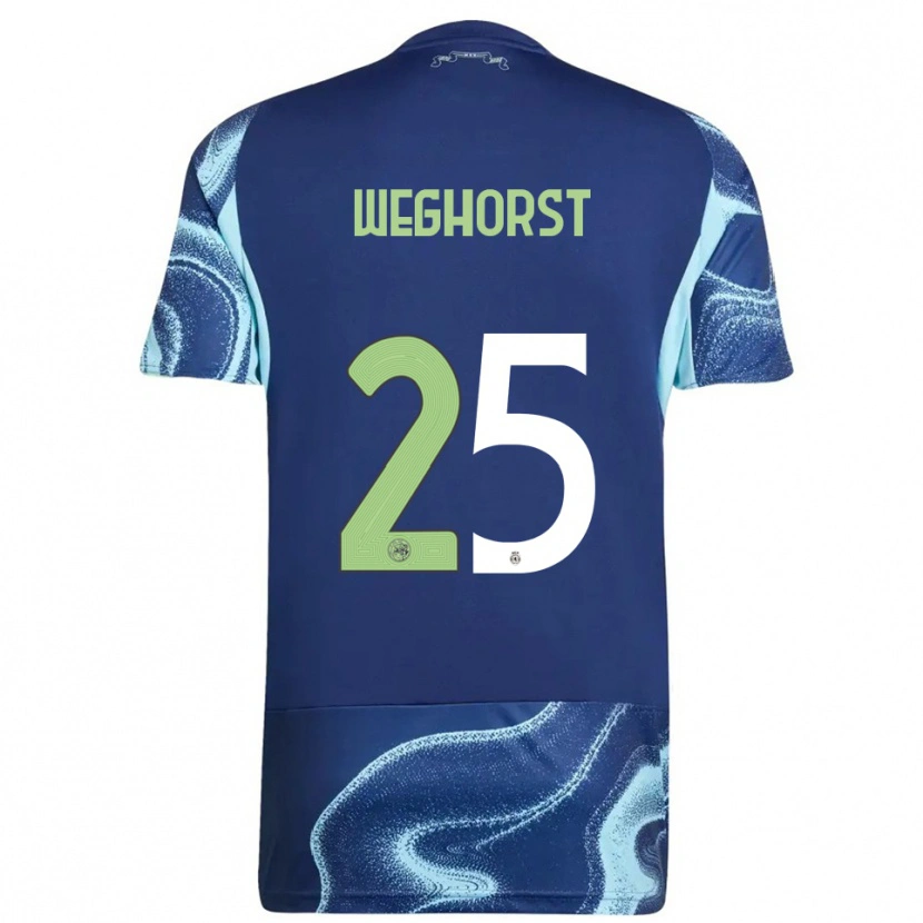 Danxen Barn Wout Weghorst #25 Marinblå Himmelsblå Bortatröja Matchtröjor 2025/26 Tröjor T-Tröja