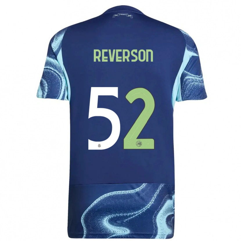Danxen Barn Paul Reverson #52 Marinblå Himmelsblå Bortatröja Matchtröjor 2025/26 Tröjor T-Tröja