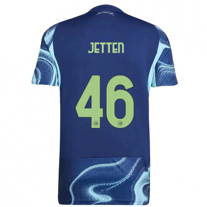 Danxen Barn Lucas Jetten #46 Marinblå Himmelsblå Bortatröja Matchtröjor 2025/26 Tröjor T-Tröja