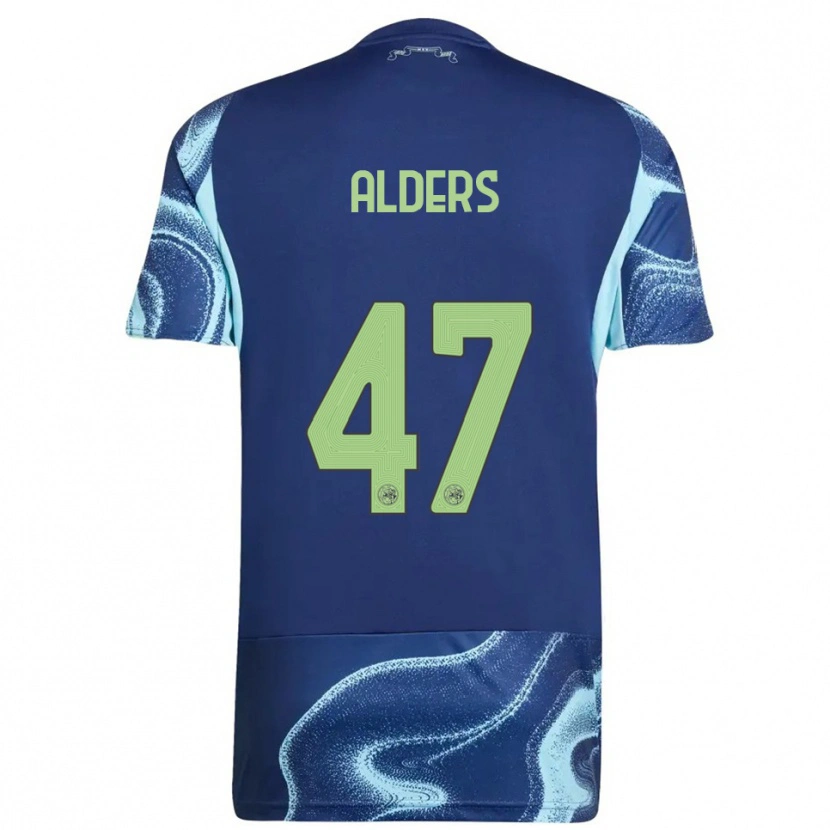Danxen Barn Gerald Alders #47 Marinblå Himmelsblå Bortatröja Matchtröjor 2025/26 Tröjor T-Tröja