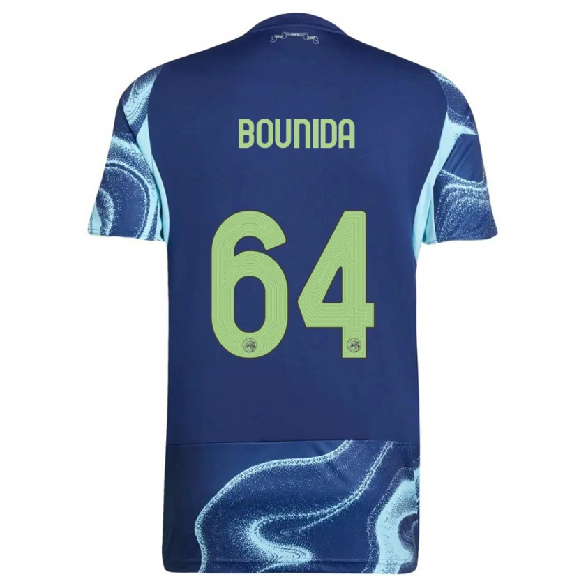 Danxen Barn Rayane Bounida #64 Marinblå Himmelsblå Bortatröja Matchtröjor 2025/26 Tröjor T-Tröja