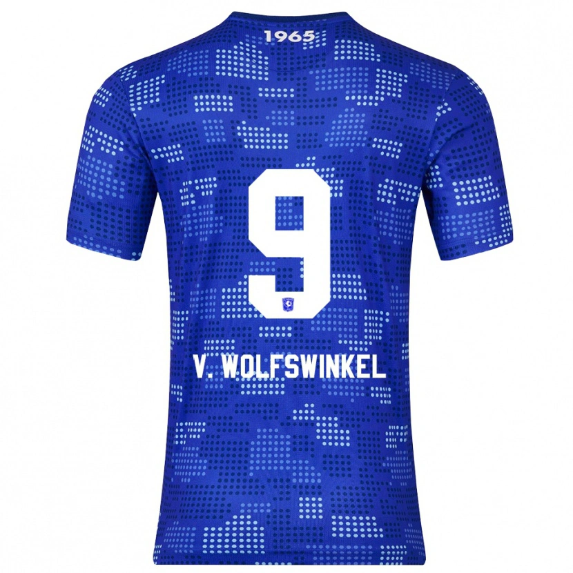 Danxen Barn Ricky Van Wolfswinkel #9 Blå Himmelsblå Bortatröja Matchtröjor 2025/26 Tröjor T-Tröja